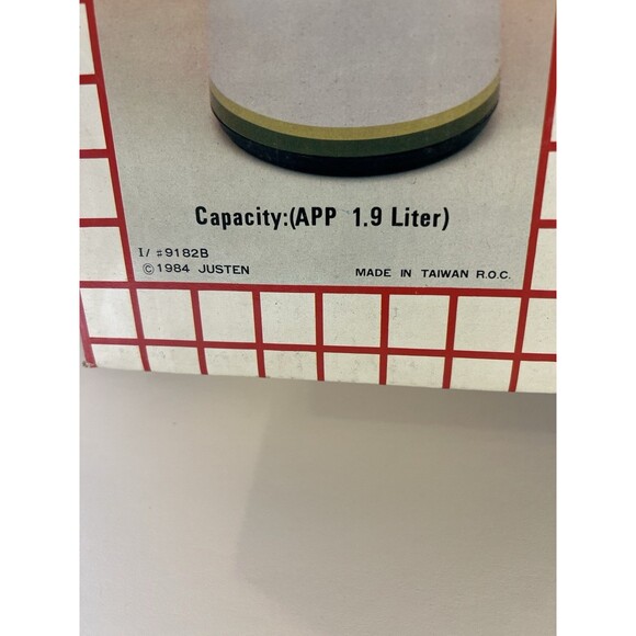 Kitchenettes Justen Air Pot Pump Dispenser Hot Cold Floral 1.9 Liter 1984 W/box - Picture 4 of 8